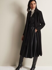 Phase Eight Black Long Smart Sandra Coat - Image 3 of 6