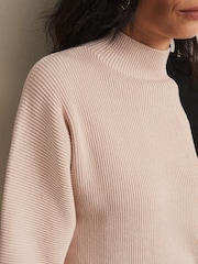 Phase Eight Black Tamina Colour Block Knitted Tunic Mini Dress - Image 4 of 6