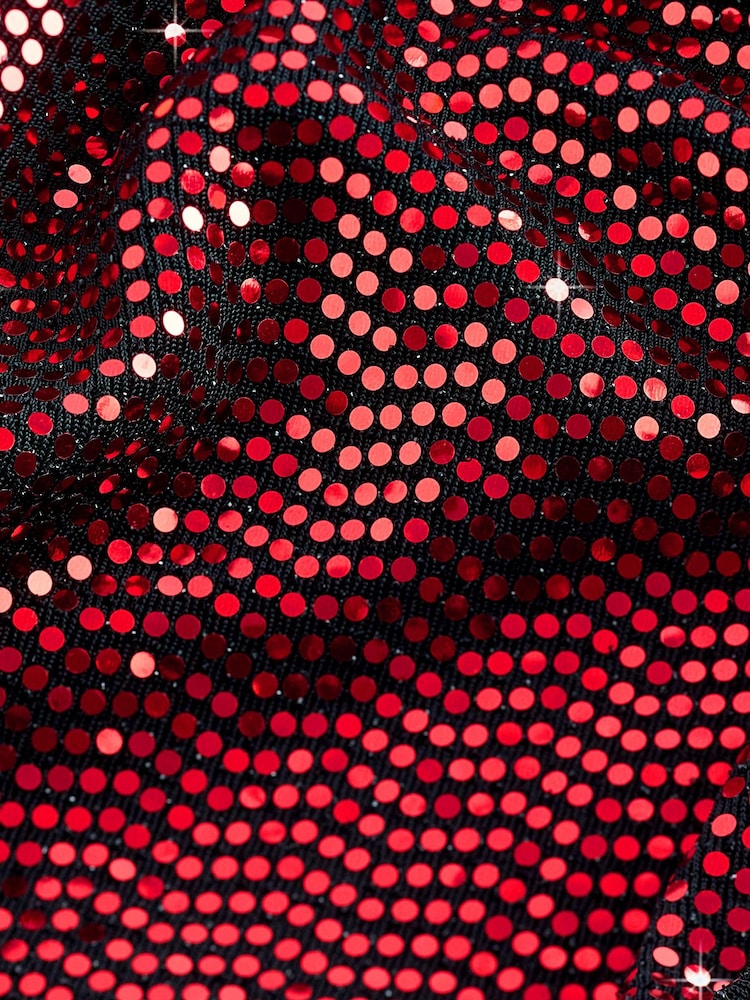 Red Midi Sequin Skirt - Image 6 of 6