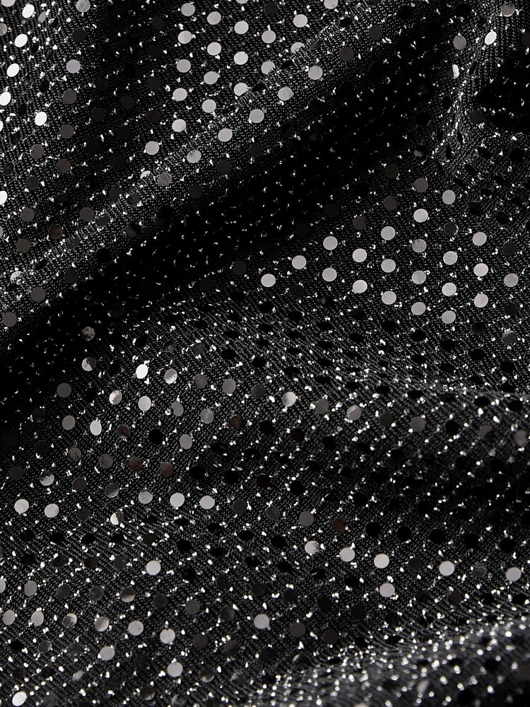 Black Flared Sequin Trousers - Image 3 of 3 Black Flared Sequin Trousers - Image 3 of 3