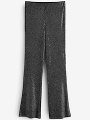 Black Flared Sequin Trousers - Image 5 of 6