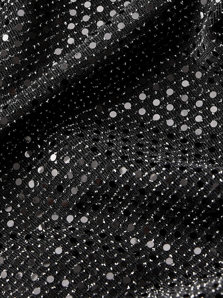 Black Flared Sequin Trousers - Image 6 of 6