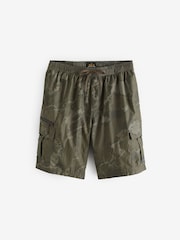 Khaki Green Camo Utility Swim Shorts - Image 6 of 10