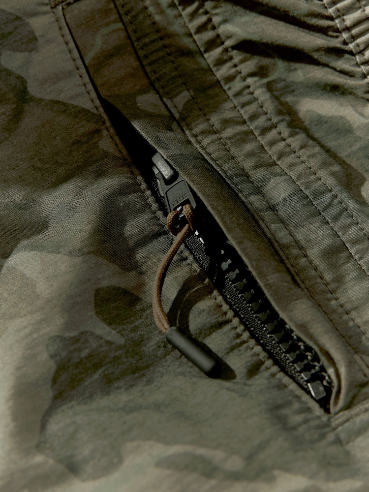 Khaki Green Camo Utility Swim Shorts - Image 9 of 10