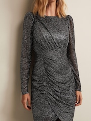 Phase Eight Cady Sparkle Mini Black Dress - Image 5 of 6