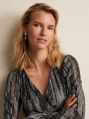 Phase Eight Black Laylin Sparkly Mini Dress - Image 4 of 6
