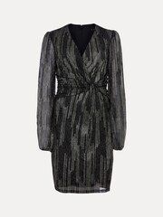 Phase Eight Black Laylin Sparkly Mini Dress - Image 6 of 6