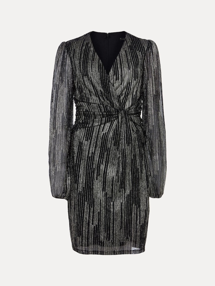 Phase Eight Black Laylin Sparkly Mini Dress - Image 6 of 6