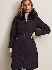 Phase Eight Red Petite Bobbie Puffer Coat - Image 1 of 6