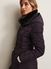 Phase Eight Red Petite Bobbie Puffer Coat - Image 4 of 6