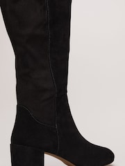 Phase Eight Black Leather Milly Knee High Boots - Image 5 of 6