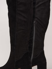 Phase Eight Black Leather Milly Knee High Boots - Image 6 of 6