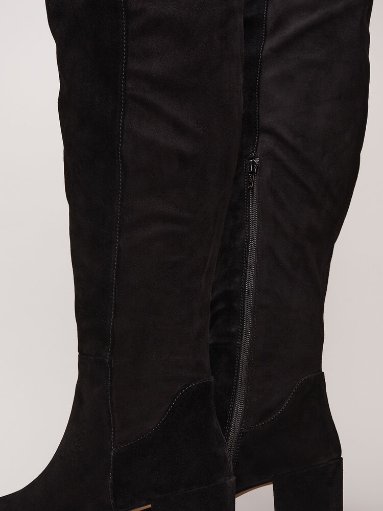 Phase Eight Black Leather Milly Knee High Boots - Image 6 of 6