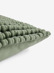 Sage Green 59 x 59cm Global Bobble 100% Cotton Cushion - Image 5 of 5