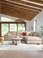 Stone Natural 45 x 45cm Soft Velour Fringe Cushion - Image 2 of 4