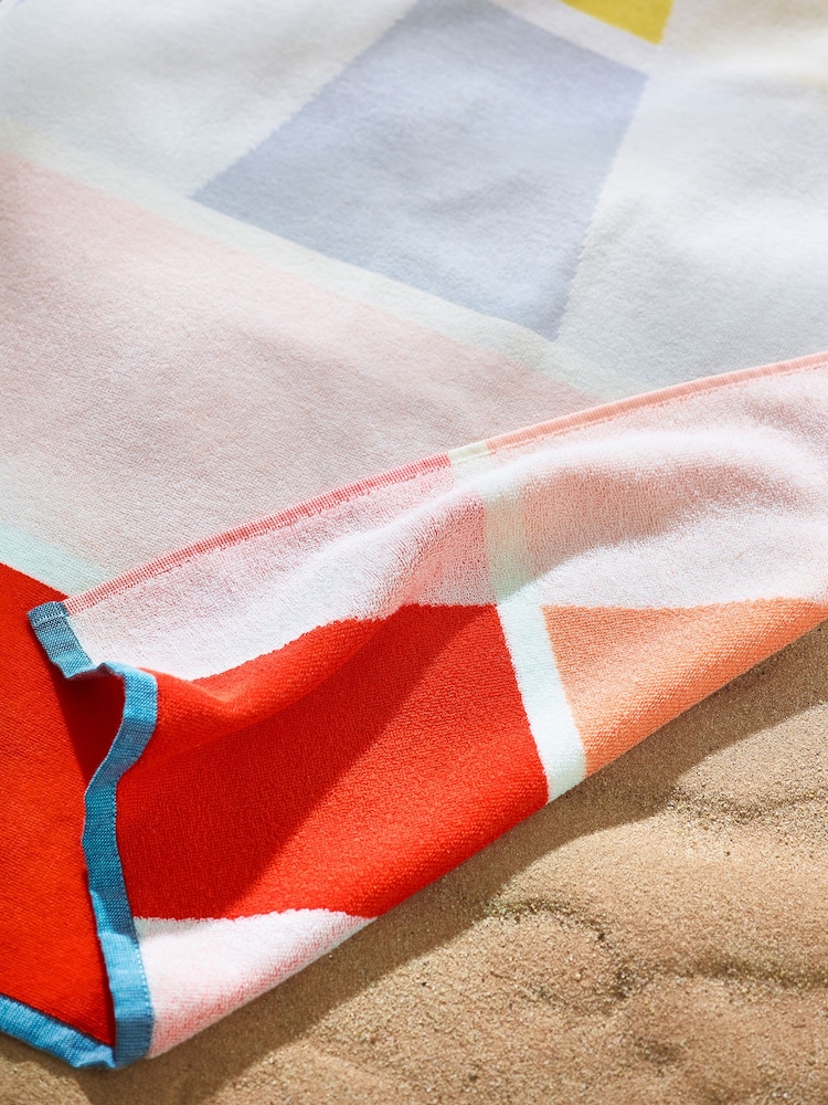 Multi Monogram 100% Cotton Beach Towel - Image 3 of 3