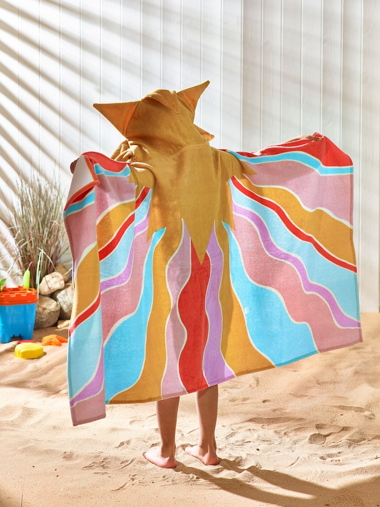Pink Kids 100% Cotton Hooded Beach Towel - Image 2 of 4