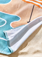 Multi Beach Scene 100% Cotton Beach Towel - Image 3 of 3