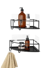 Umbra Black Cubiko Corner Shower Caddy - Image 4 of 4