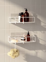 Umbra White Cubiko Shower Caddy - Image 1 of 4