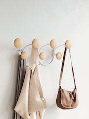 Umbra White Dotsy 7 hook Wall Mounted Coat Rack - Image 1 of 4