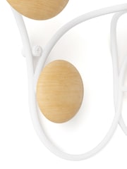 Umbra White Dotsy 7 hook Wall Mounted Coat Rack - Image 4 of 4
