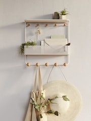 Umbra White Estique Shelf with Hooks - Image 1 of 4