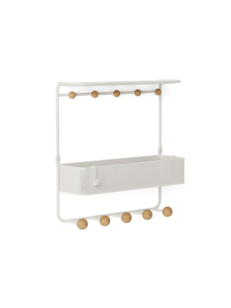 Umbra White Estique Shelf with Hooks - Image 4 of 4