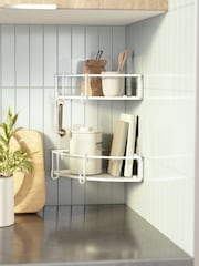 Umbra White Cubiko Corner Shower Caddy - Image 1 of 4