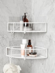 Umbra White Cubiko Corner Shower Caddy - Image 2 of 4