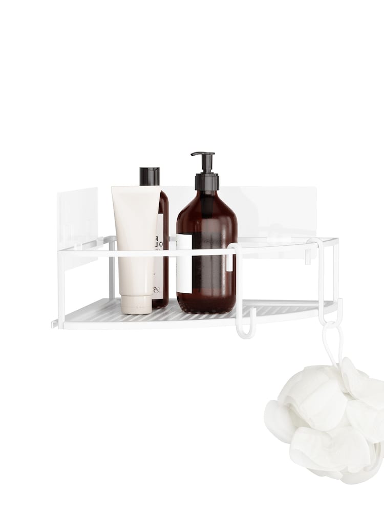 Umbra White Cubiko Corner Shower Caddy - Image 4 of 4