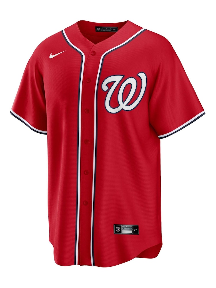 Nike Red Washington Nationals Official Replica Alternate Jersey - Image 2 of 3