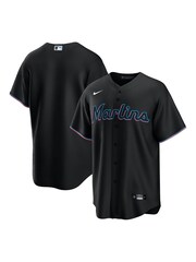 Nike Black Miami Marlins Official Replica Alternate Jersey - Image 1 of 3