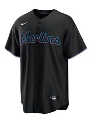 Nike Black Miami Marlins Official Replica Alternate Jersey - Image 2 of 3