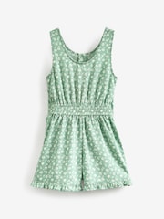 Mint Green Floral Playsuit (3-16yrs) - Image 2 of 2