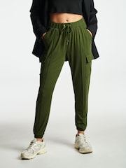 Khaki Green Cargo Jersey Joggers - Image 3 of 7
