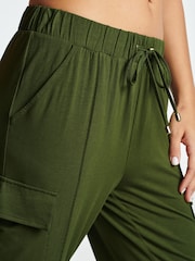 Khaki Green Cargo Jersey Joggers - Image 5 of 7