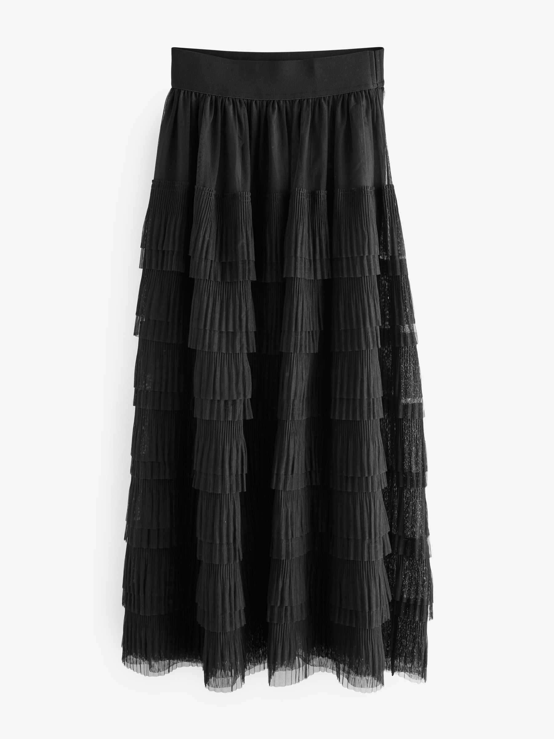 Myth of stars mesh tulle midi skirt in navy clearance