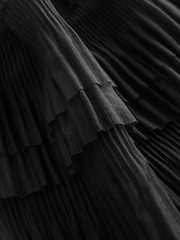 Black Mesh Tulle Midi Skirt - Image 4 of 4