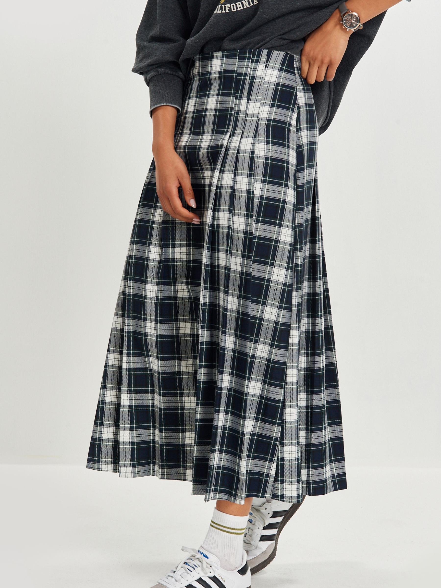 Buy Blue Check Maxi Skirt from Next Luxembourg Buy Blue Check Maxi Skirt from Next Luxembourg