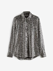 Silver Leopard Sequin Shirt - Image 6 of 7