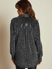 Black Sequin Shirt - Image 3 of 6