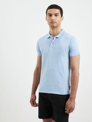 French Connection Blue Signature 100% Cotton Polo Shirt - Image 1 of 5