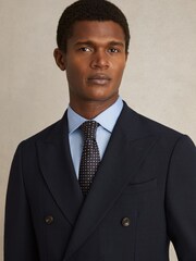 Reiss Blue Stripe Remote Bengal Cotton Sateen Shirt - Image 4 of 8