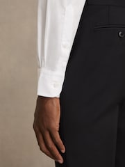 Reiss White Remote Bengal Regular Fit Cotton Sateen Striped Shirt - Image 3 of 9