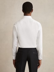 Reiss White Remote Bengal Regular Fit Cotton Sateen Striped Shirt - Image 6 of 9