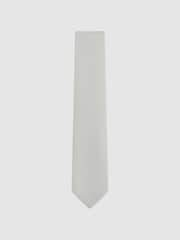 Reiss Silver Liam Silk Polka Dot Tie - Image 1 of 5