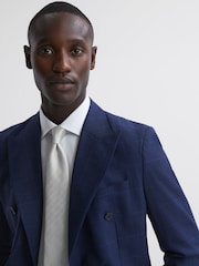 Reiss Silver Liam Silk Polka Dot Tie - Image 2 of 5