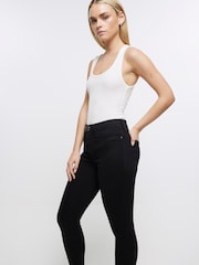 River Island Black Petite Mid Rise Skinny Jeans - Image 3 of 5