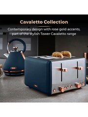 Tower Blue Cavaletto 4 Slice Toaster 1800W - Image 3 of 8